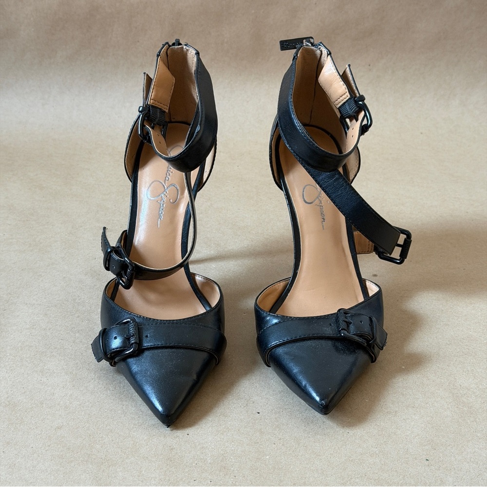 Jessica Simpson Wayza Black Strappy Heels